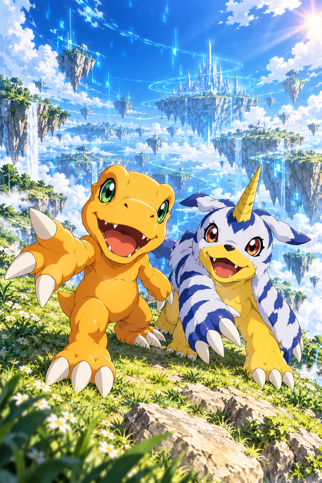 Agumon y Gabumon te dan la bienvenida al Mundo Digital